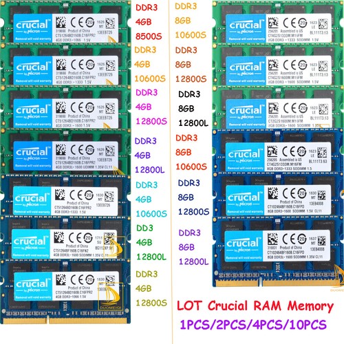 Lot crucial 8gb - lot, 4gb
