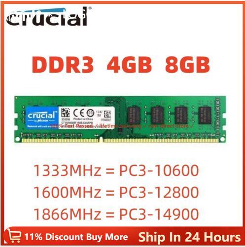 Crucial ddr3 4gb 8gb 1333 - 4gb, 1600