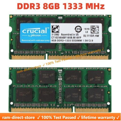Crucial ddr3 4gb - 8gb, 16gb