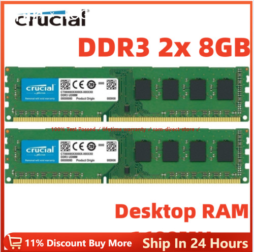 Crucial ddr3 1600mhz 16gb - crucial,
